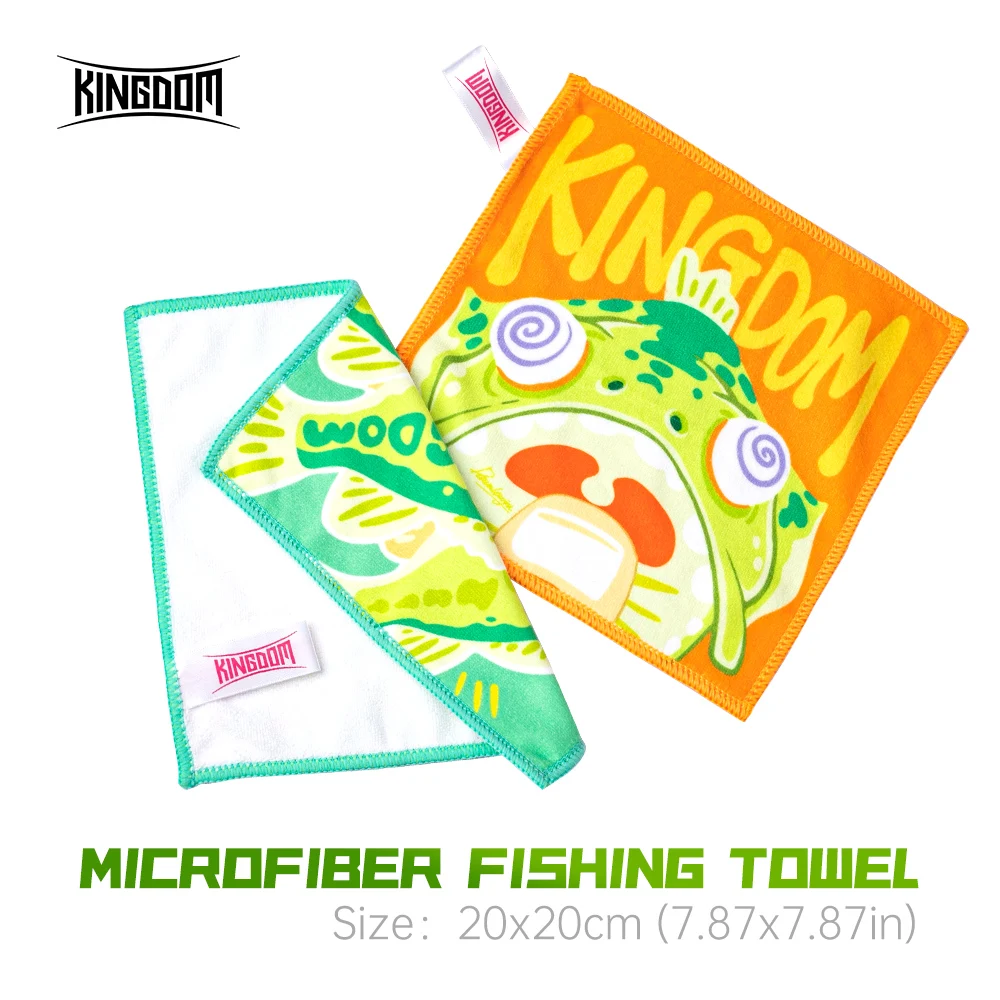 Kingdom Fishing Outdoor Towel 20cm*20cm Fishing Accessorie Super Absorbent Soft Skin-friendly Outdoor Sports Portable Face Towel