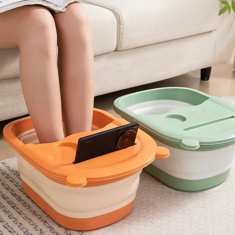 Foldable Foot Bath Bucket Massage Foot Wash Basin Home Laundry Tub Bucket Children\'s Foot Bath Basin Portable Soak Tub