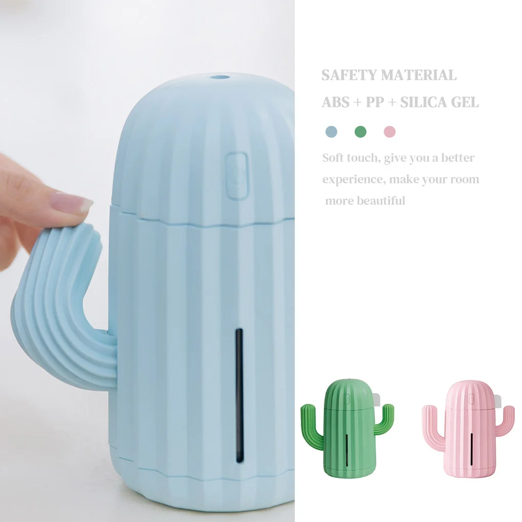 340ml Mini Humidifier LED Diffuser Decoration Timing Air Humidifier for Home Office USB
