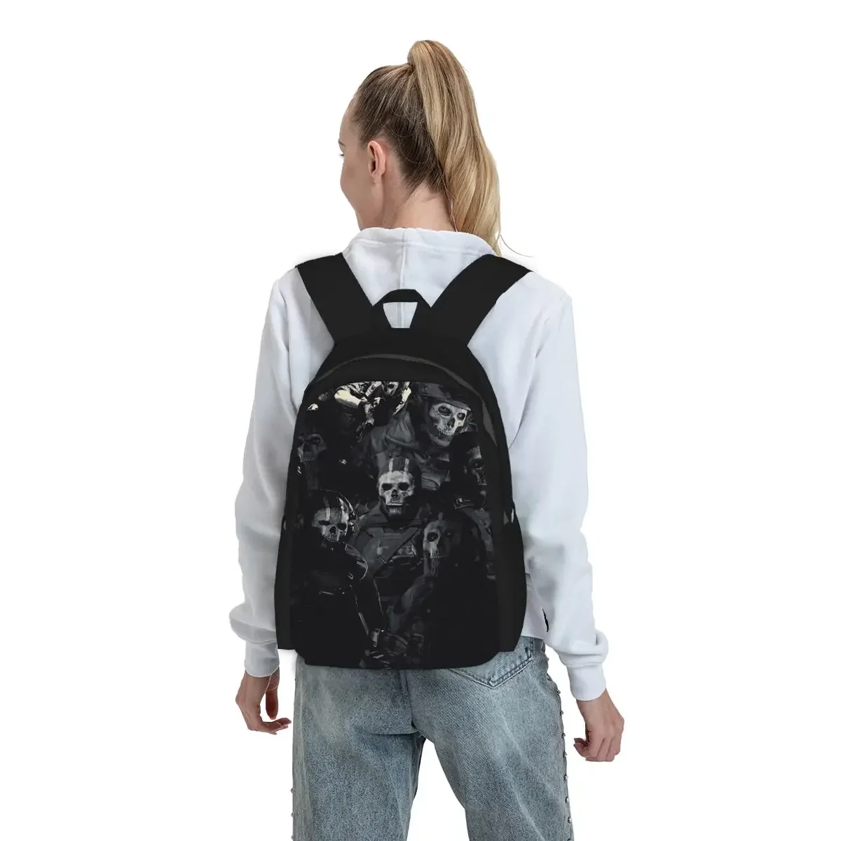 

Simon Ghost Riley Backpack Boys Girls BookBag Kids School Bag Computer Shoulder Bags for Men Women