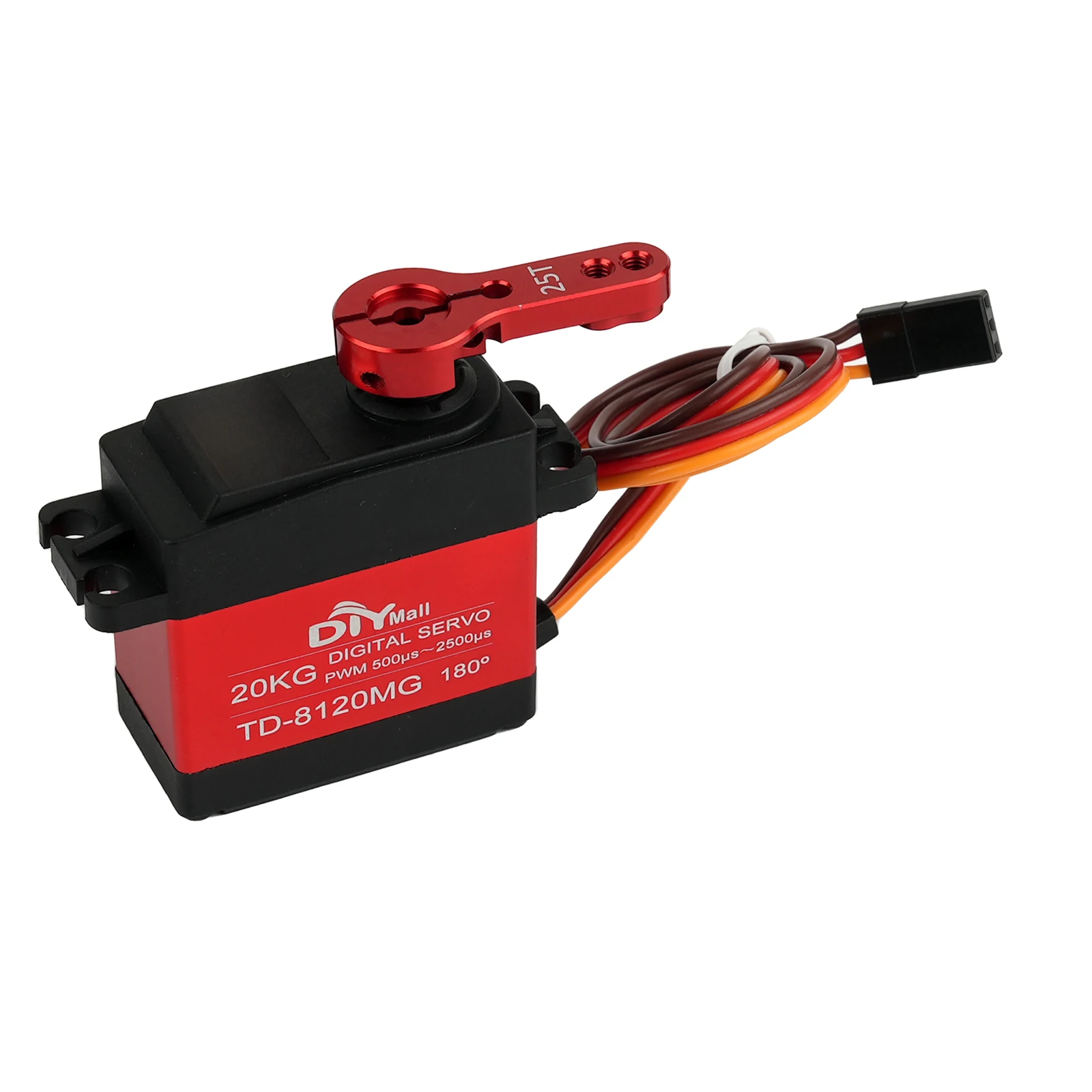 4 قطعة TD-8120MG 20 كجم علبة معدنية محرك معزز رقمي 180 °   زاوية يمكن التحكم فيها مع أجزاء ذراع 25T لسيارة RC/نموذج الروبوت