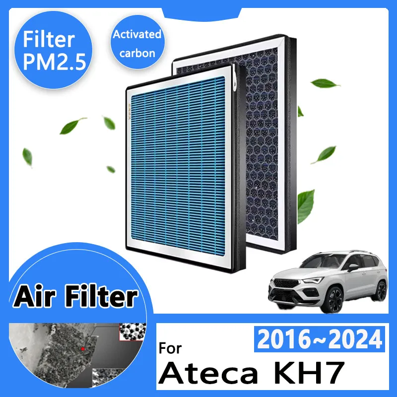 For SEAT Ateca KH7 Cupra Ateca 2016~2024 2017 2018 2019 2020 Car Accessories Air Filter Intake Engine Conditioner Filter Grid