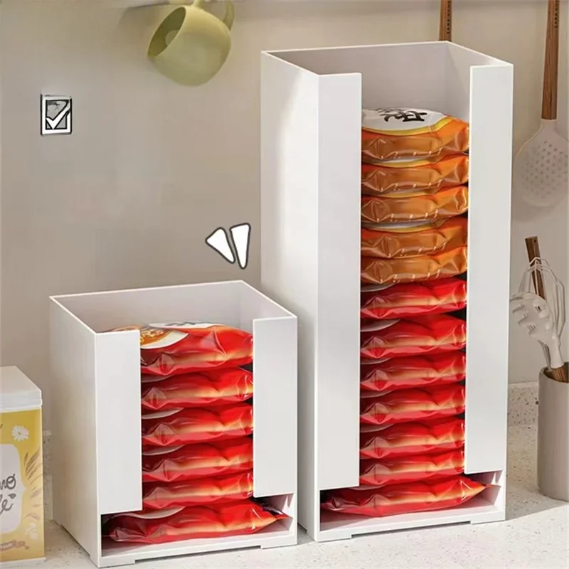 Caja organizadora de fideos para gabinete de cocina, dispensador extraíble de macarrones y sopa, organizador de artículos diversos para el hogar y escritorio.