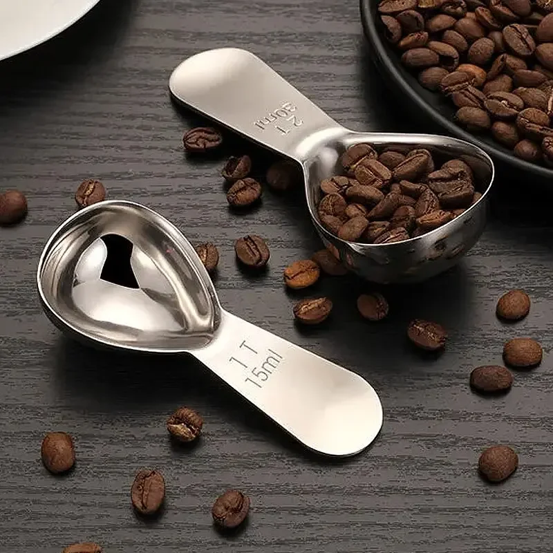 Stainless Steel Coffee Spoons Coffee Measuring Scoop for Ground 16ml/30ml Beans Tea Sugar Delicate Home Barista Accessories