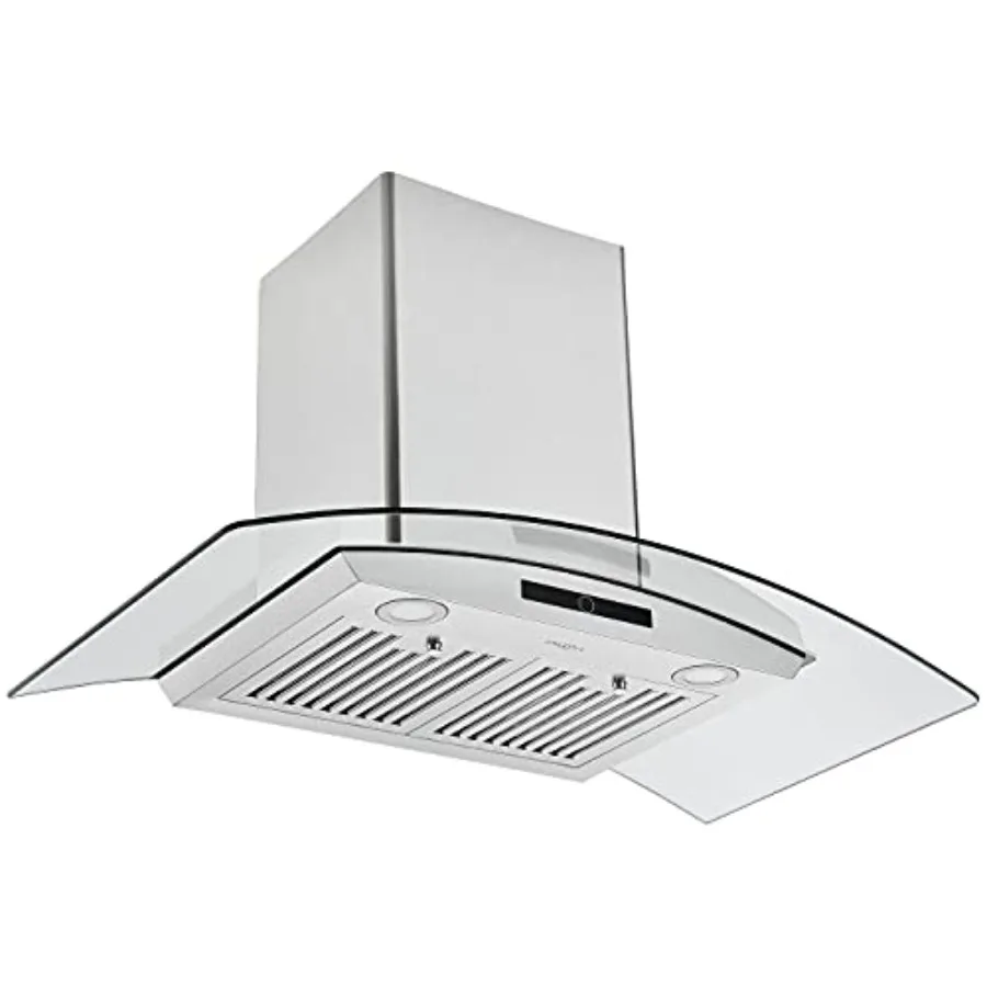 

Кабриолетная вытяжка со стеклянным навесом 36 600 CFM из нержавеющей стали для кухни с высокой эффективностью и современным дизайном