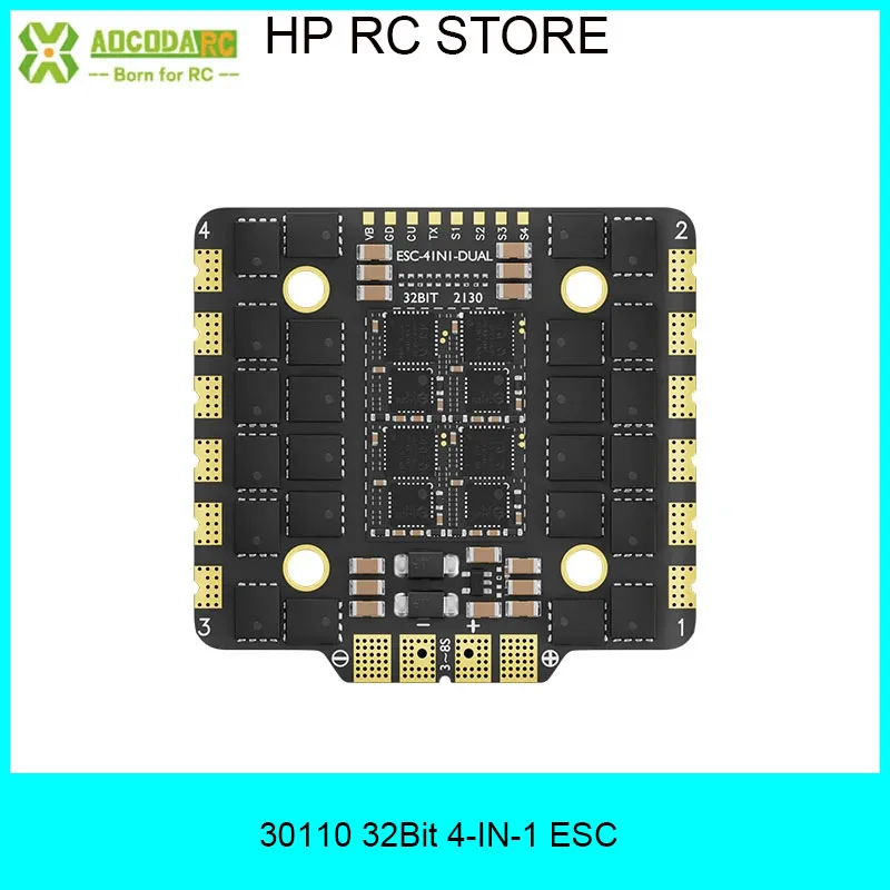 Aocoda RC Bettle 30110 110A 4-IN-1 ESC - 32Bit AT32F421K8U7 3-8S LiPo 33g لـ FPV Racing Drone DIY أجزاء