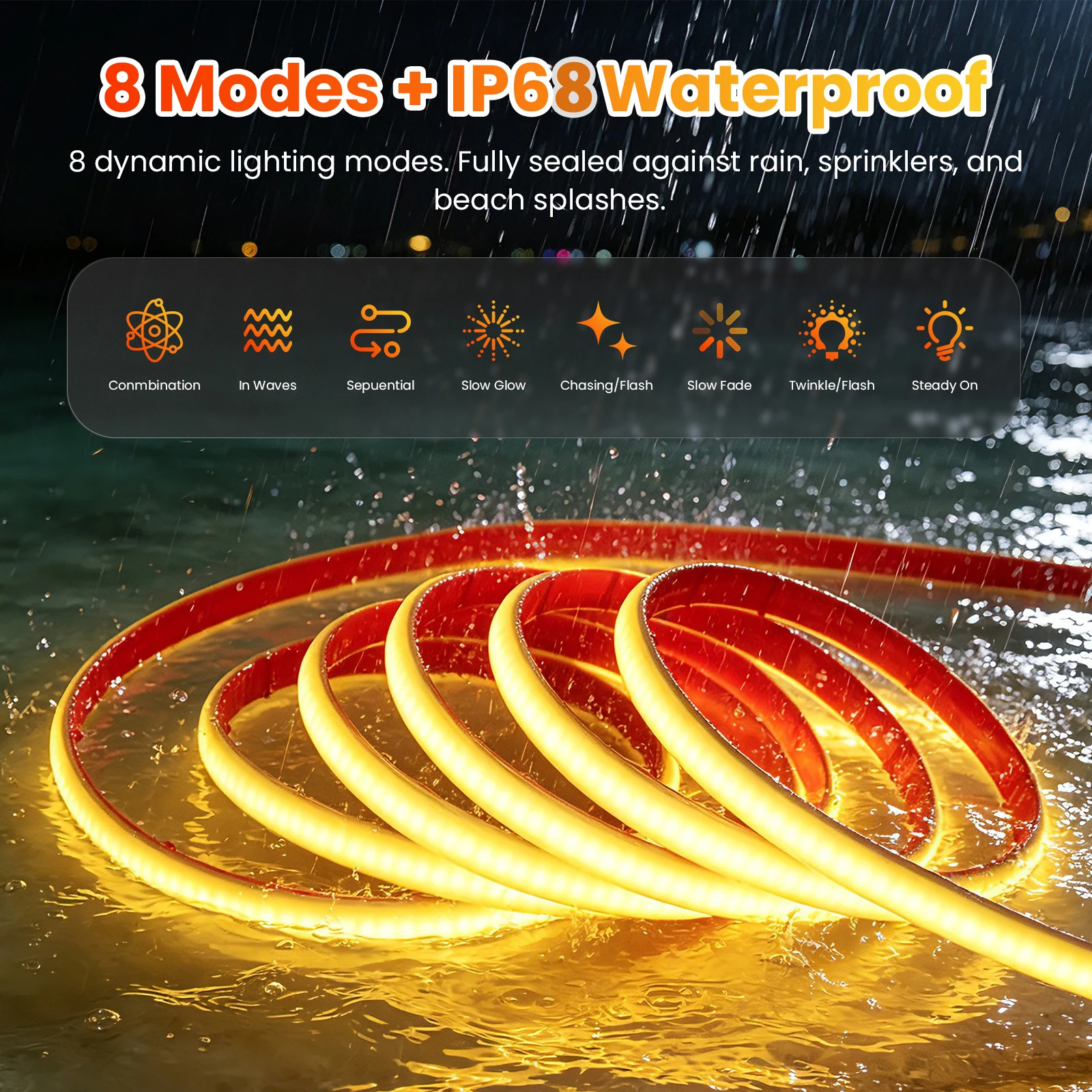 IP68 Solar Powered COB LED Neo - огляд і ціна Outdoor Power Strip