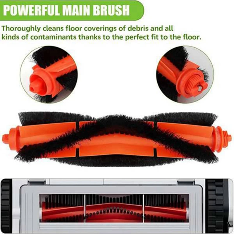 32PCS For Xiaomi Robot Vacuum S20 / D106  Replacement Parts Accessories Main Brush Side Brush Mop Cloth Filter