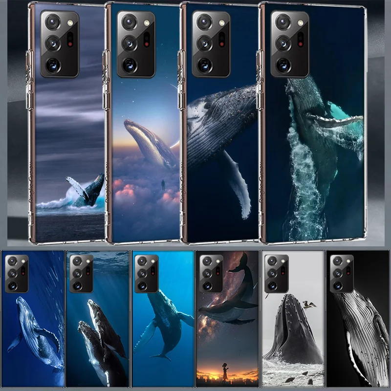 Whale Sea Giant Phone Case for Samsung A55 A35 A25 A15 A07 A05S A16 A17 A26 A36 A37 A56 A57 Galaxy Note 20 10 A50S A71 A51 A31 A