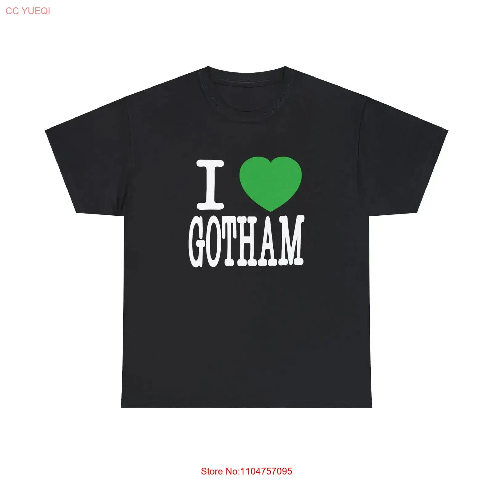 Camisetas Number Nine I Love Gotham N ine Green Heart, estilo vintage, lavadas, para uso diario, ropa de diseñador, versátiles y elásticas