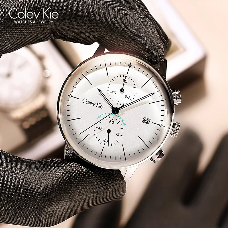 ColevKie High-end Luxury Man Watch Japanese Quartz Movement Watches for Men Fashion Business Wristwatch Clock