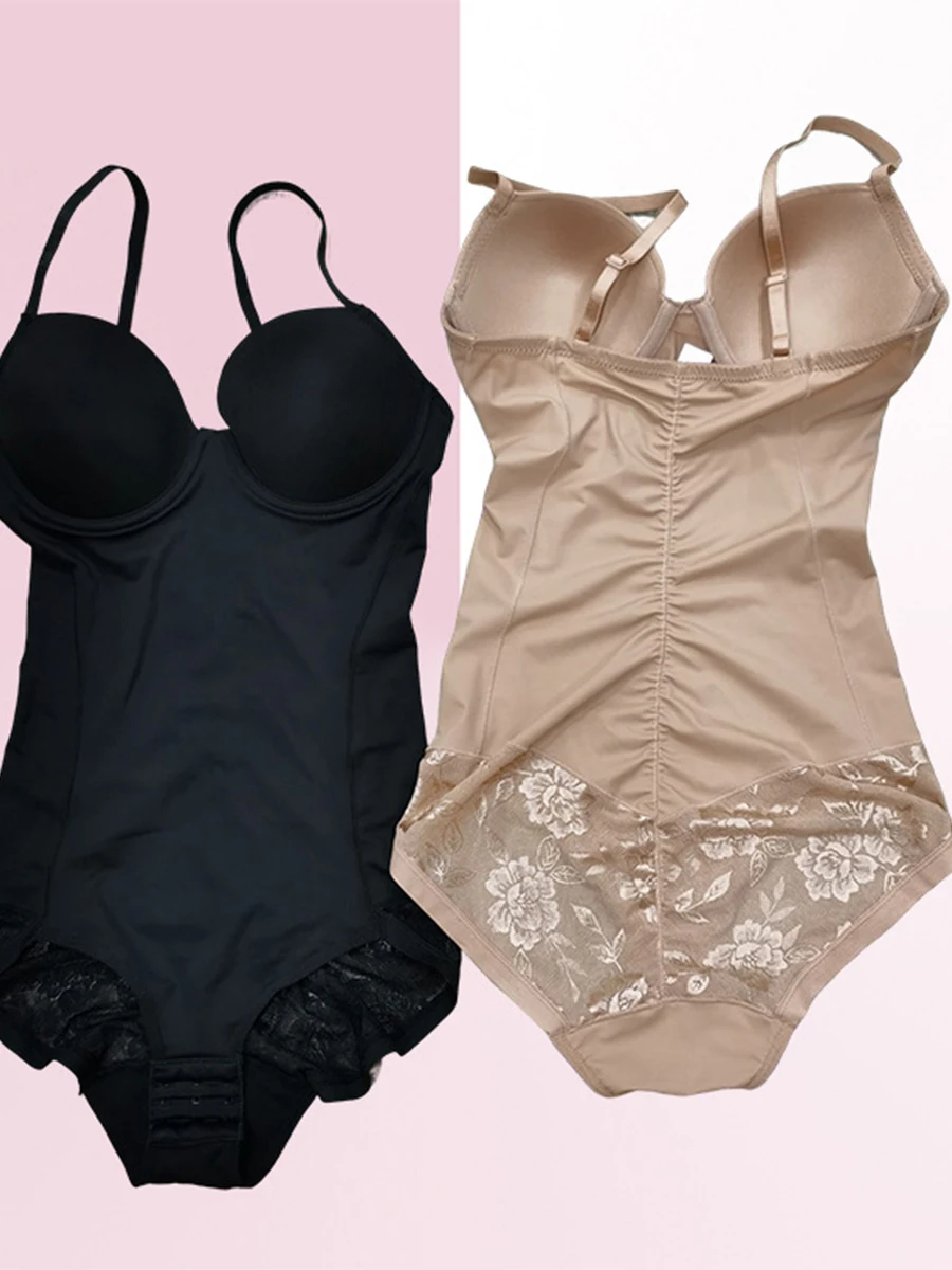 1-delige gladde compressie bodyshaper, buikcontrole push-up stretch bodysuit, damesondergoed en shapewear