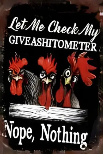 Let Me Check My Giveashitometer Funny Sign Weatherproof Aluminum sign