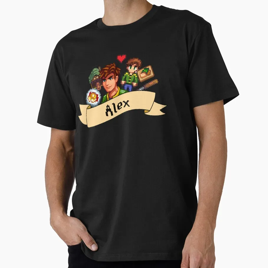 Stardew Valley The Lazy Way To Alex Stardew Valley Can Extrapolate Gift T Shirt for Gamer Short sleeve Graphic Clothes All size