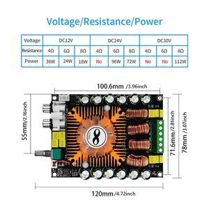 TDA7498E Module stéréo HIFI 2.0 double canal 160Wx2 Carte amplificateur numérique haute puissance supporte BTL 220W avec ventilateur de refroidissement 10 meilleures ventes TDA7498 - No 4