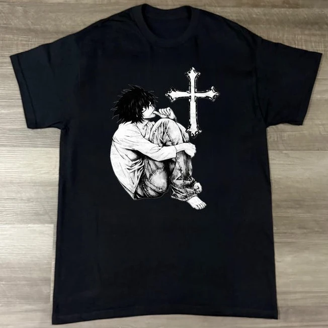 Summer Hot Sale Tee Japanese Death Note Anime T-shirt Y2k Men Women Vintage T-shirt Lightweight Breathable Comfortable Clothes