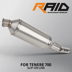 51mm motorcycle Exhaust System moto Middle Link Pipe Connect Tail Tube Muffler For YAMAHA Tenere700 T700