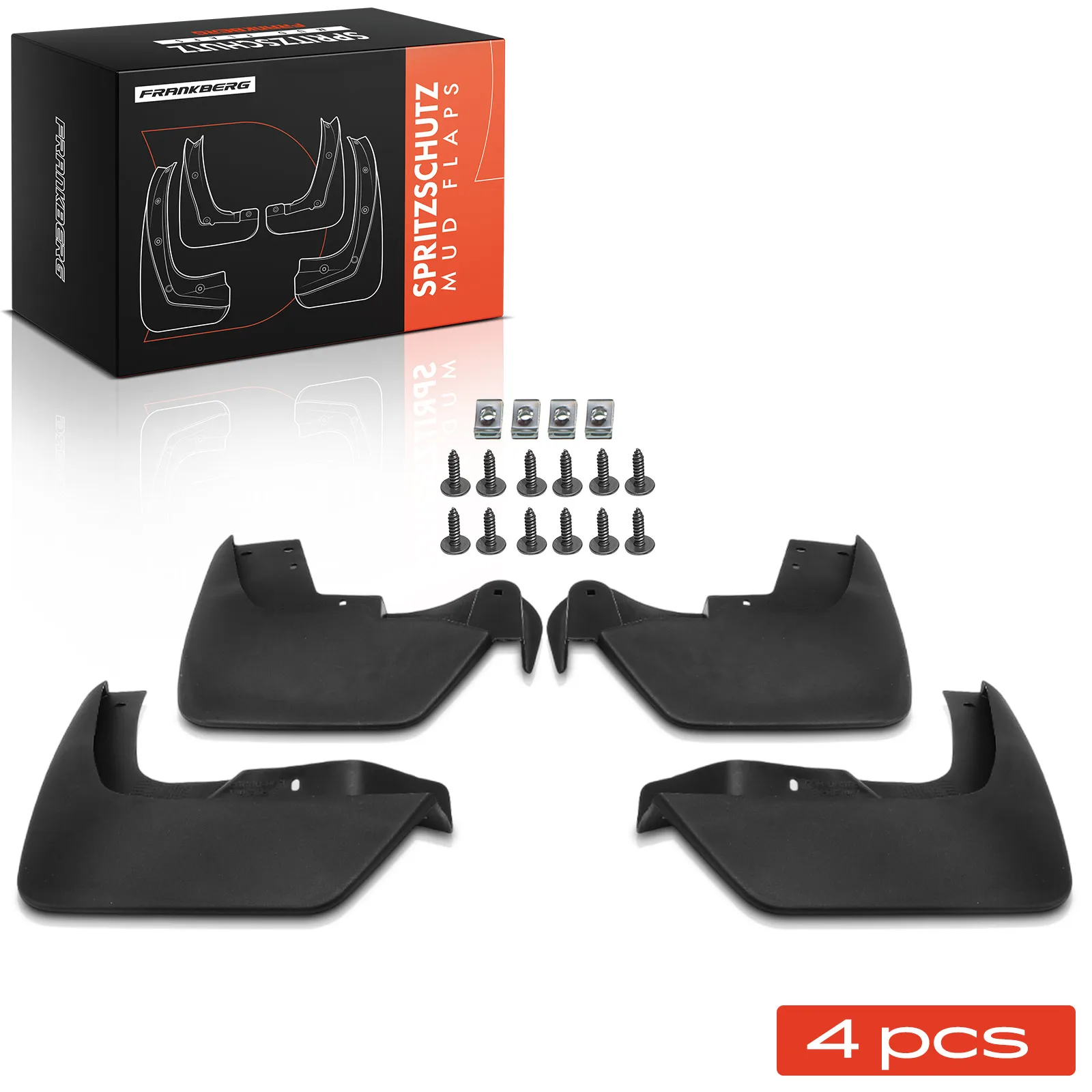 Frankberg 4x spatbord voor en achter voor Renault Dacia Duster HM 2018-2021 8201700276 8201700279