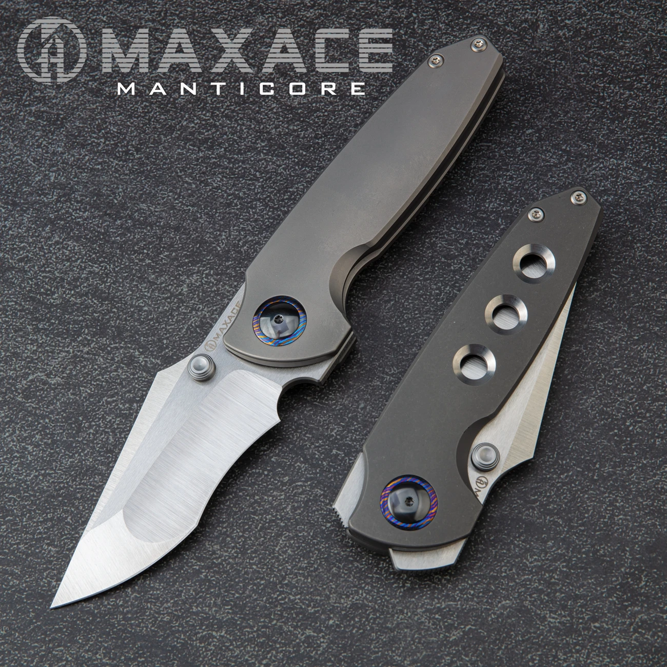 

Maxace Manticore Folding Knife Titanium Handle CPM-MAGNACUT Blade Outdoor Hunting Camping Edc Tactical Survival Knives Tool Gift