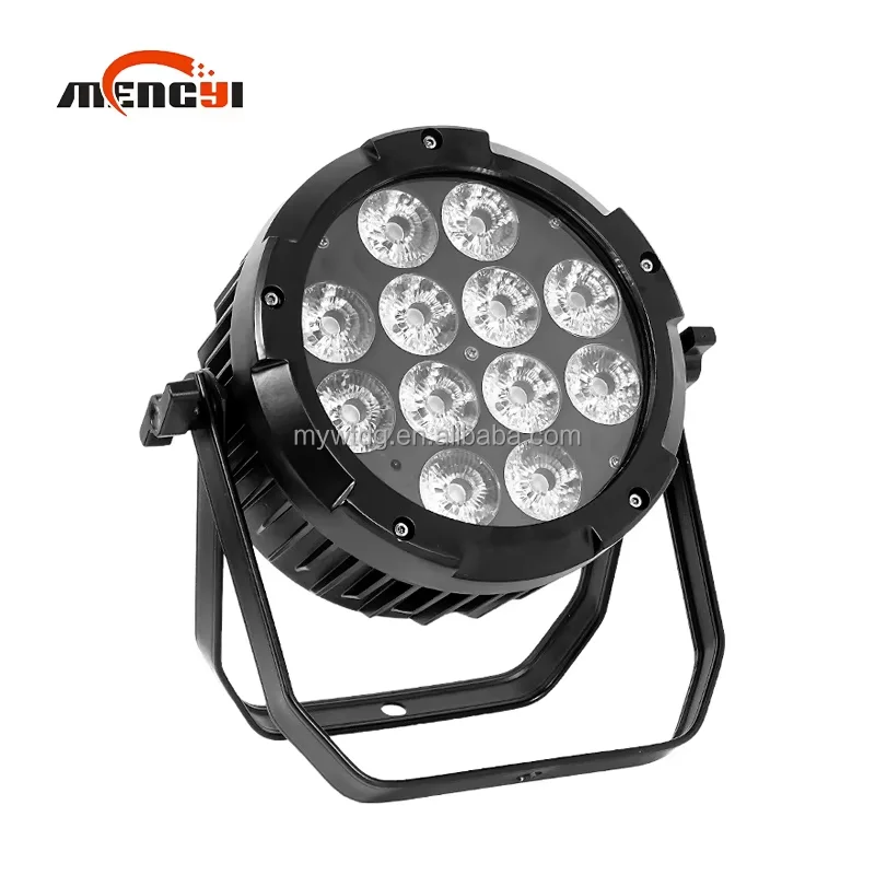 سطوع عالية مقاوم للماء IP65 RGBWUV كامل اللون اللاسلكية APP LED الاسمية ضوء 12 قطعة * 18 واط 6in1 بطارية LED الاسمية ضوء DMX512 التحكم
