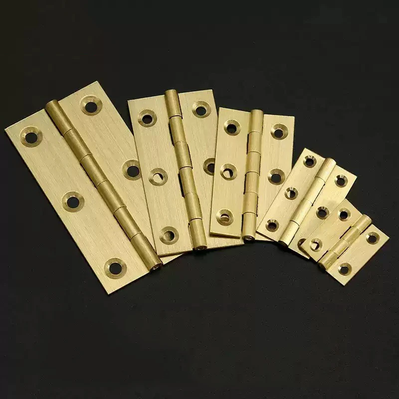 Picture 3: 2Pcs Solid Brass Copper Mini Hinge Furniture Hardware Fitting for Miniature Jewelry Box Solid Brass Miniature Hinges
