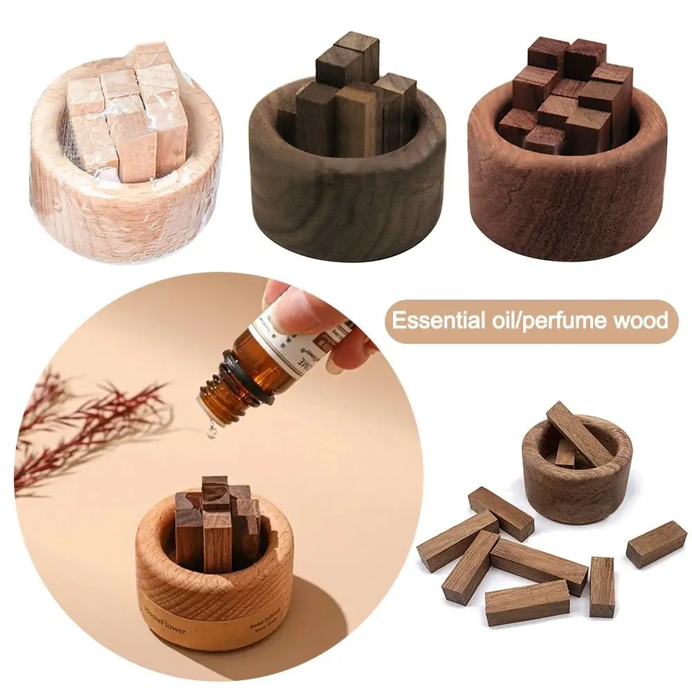 New Wooden Essential Oil Diffuser Long-lasting Floral Fireless Aromatherapy Inhaler Slowly Volatile Fragrance Wood Diffuser