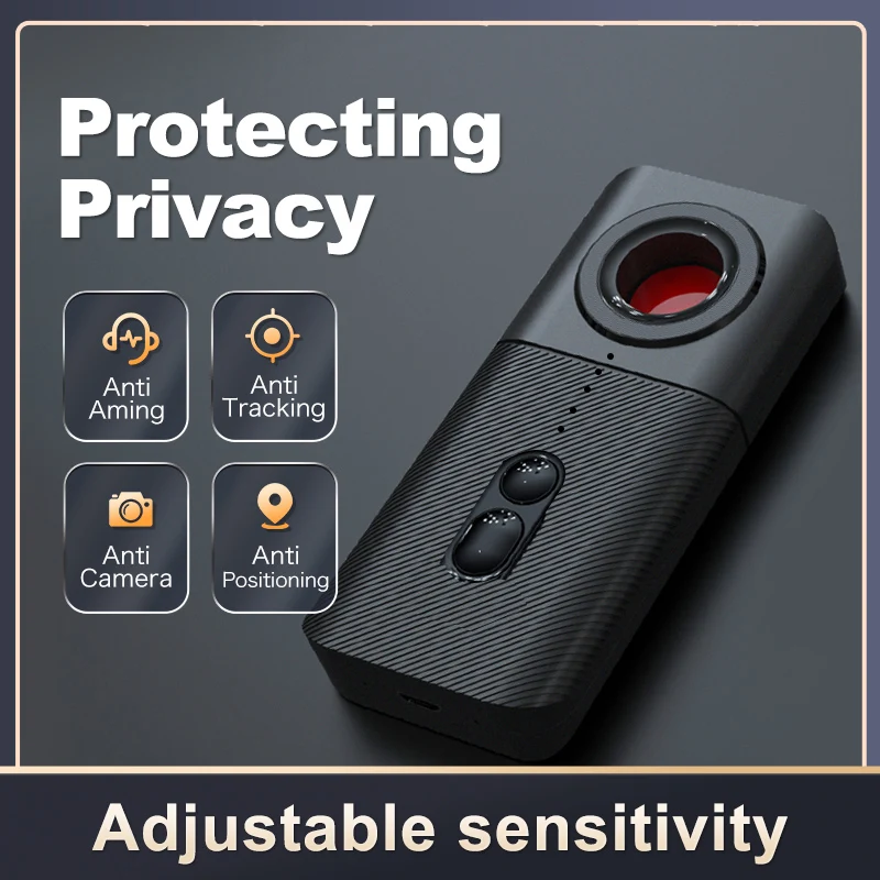 T3 Smart Detector, Universal Anti-spy Device with Night Vision, LED Display, GPS Tracking, Anti-aiming, Camera Detection, USB Rechargeable Lithium Polymer Battery, Suitable for Wireless Cameras And Hidden GSM Devices