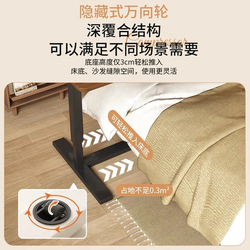 Comodino letto rimovibile tavolo da camera da letto per computer