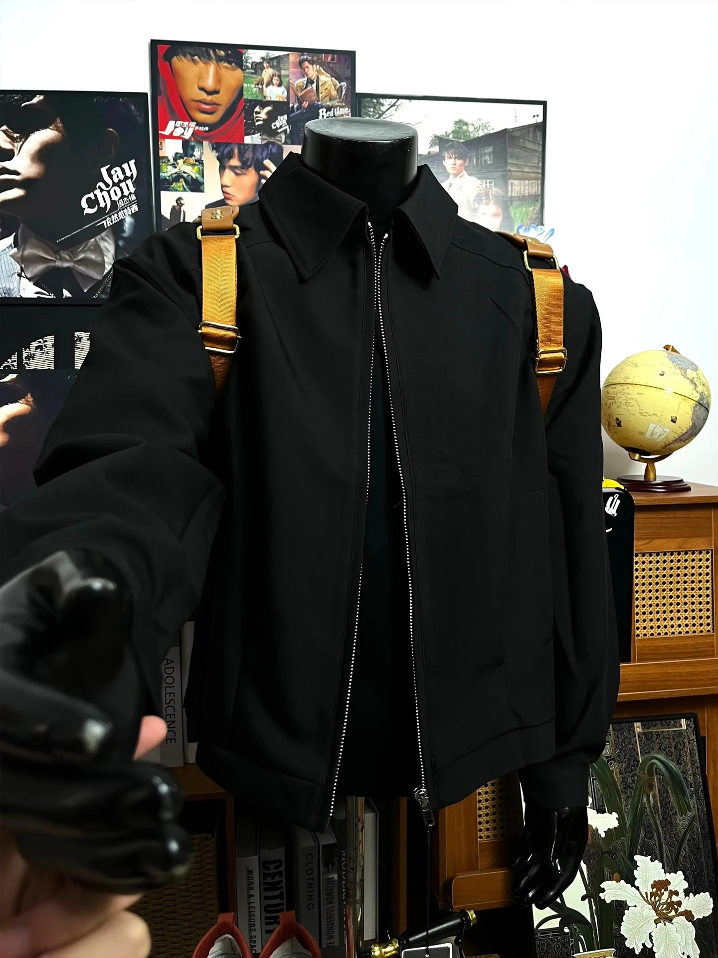 

Cleanfit American Sle Boxy ort Jaet Men's Autumn High Sensation Haome Hard oulder ort Suit Coat Youth Trendy