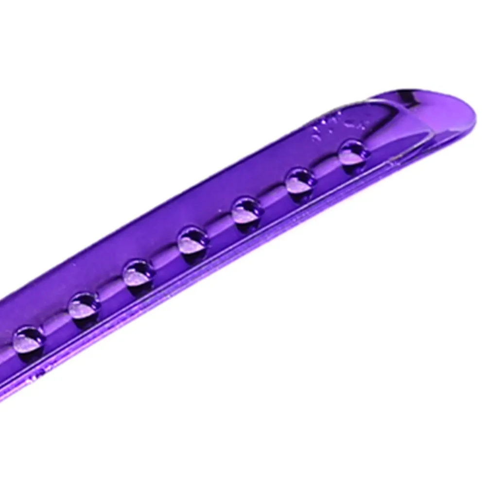 12PCS Steel Salon Hair Clip Fashion Purple Hairdressing Clamps Single Prong Prevent Slippery Holes Sectioning Clip Salon