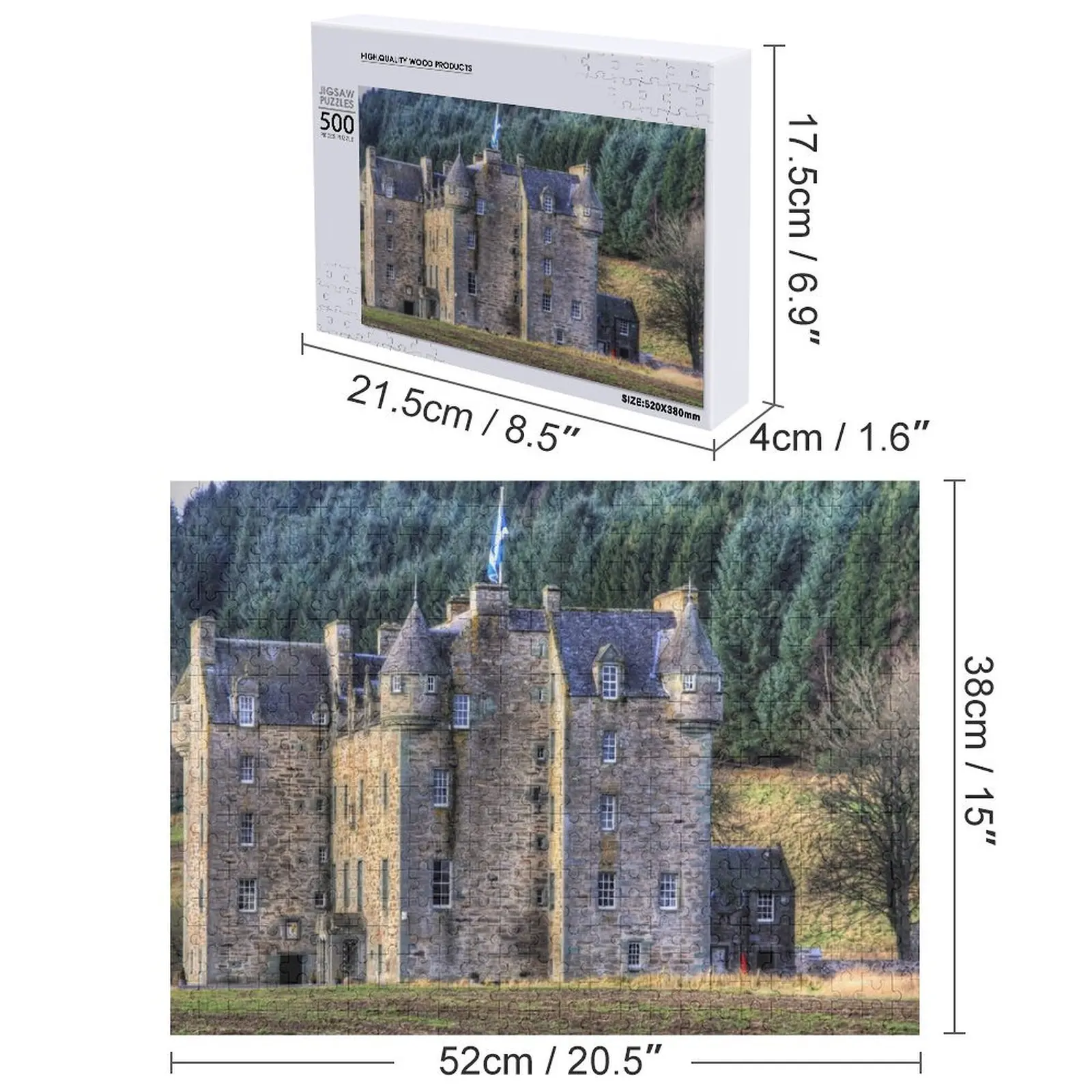 จิ๊กซอว์ปราสาทเมนซีย์ ของขวัญส่วนตัว โมเตอร์สเกลแบบปรับแต่งได้ ของขวัญสำหรับคู่แต่งงาน เกม ปริศนาสำหรับเด็ก