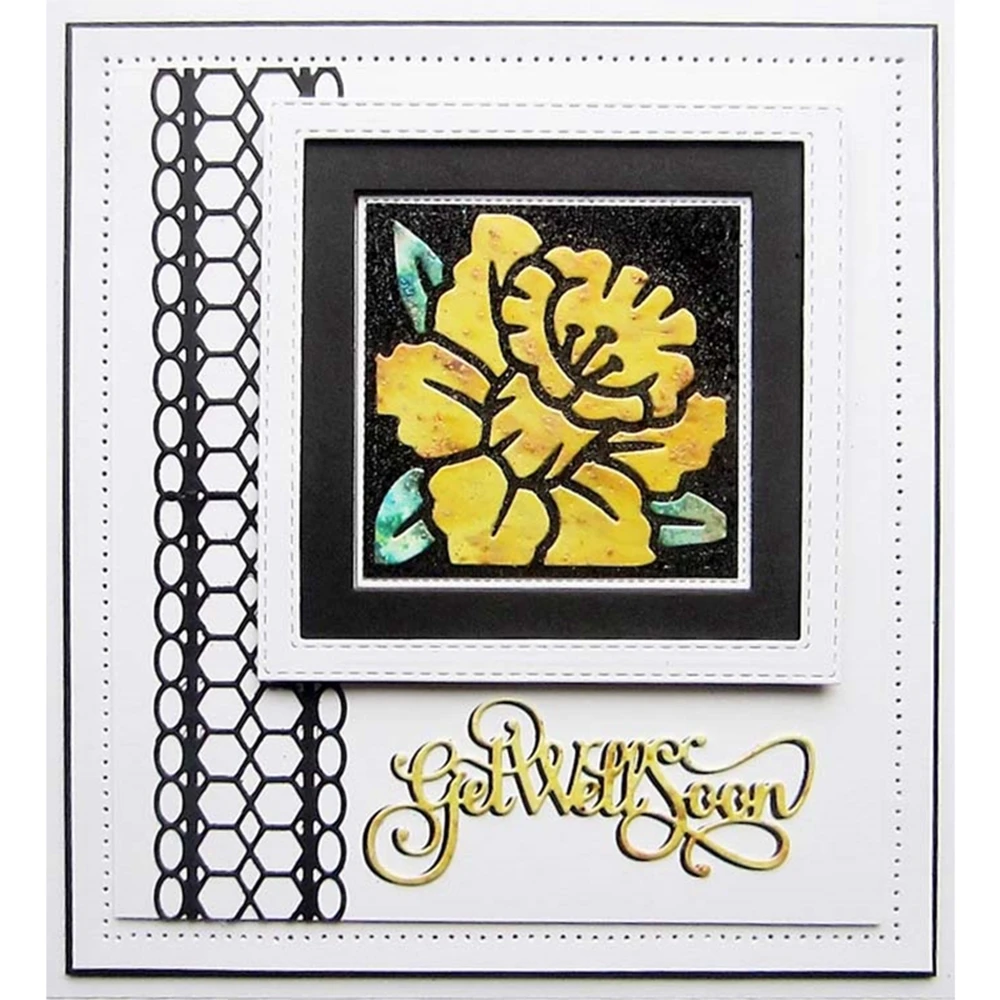 Get Well Soon With Sympathy Sentiments Metal Cutting Dies,Embossing Diecut For DIY Card Making Scrapbooking Crafting Supplies