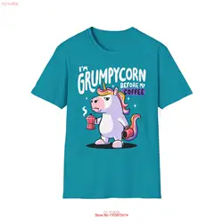 Grumpycorn before my coffee T shirt Humorist funny Unicorn long or short sleeves