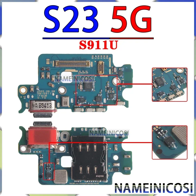 Usb Dock Charger Port for Samsung Galaxy S22 S23 Plus Ultra S901 S906 S908 S911 S916 S918 0 B U N Charging Board Module