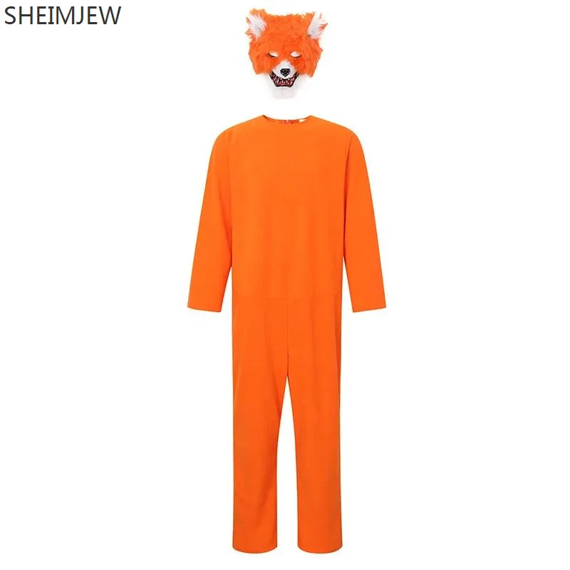 

Unisex Halloween The Cunning Mr. Fox Costume Adult Animal Cosplay Costumes Carnival Parade Stage Story Roleplay Party Dress Up