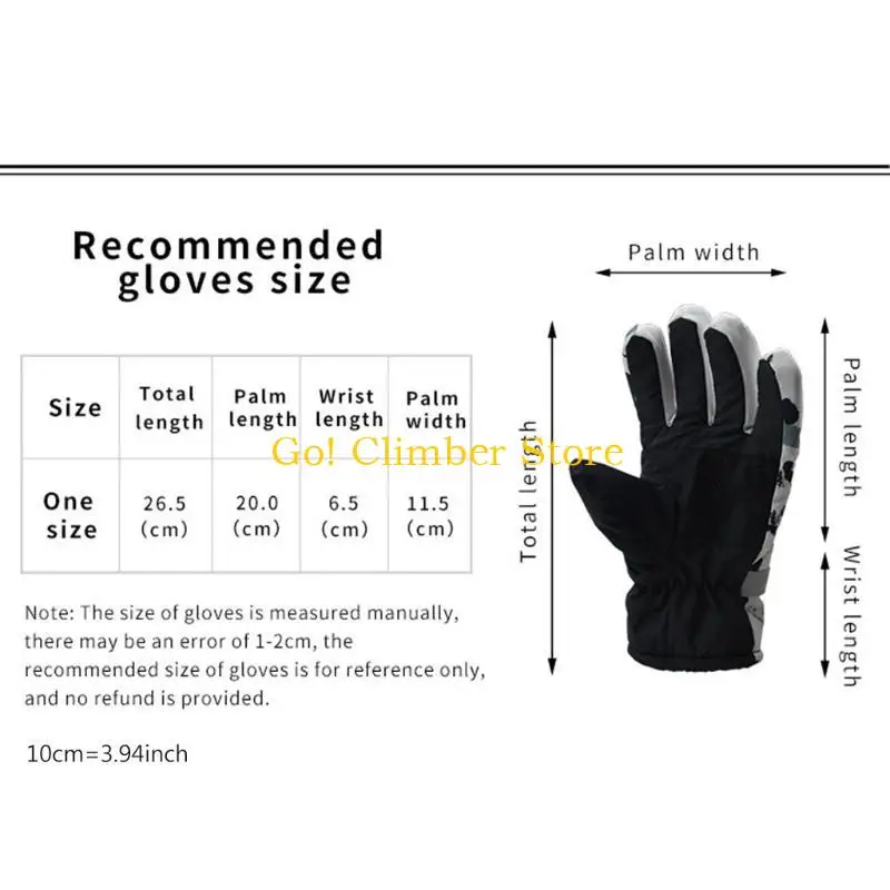 Q84C 남자와 여자 야외 스포츠 승리 방풍 및 따뜻한 겨울 장갑 두꺼운 컬러 일치 스키 커플 장갑