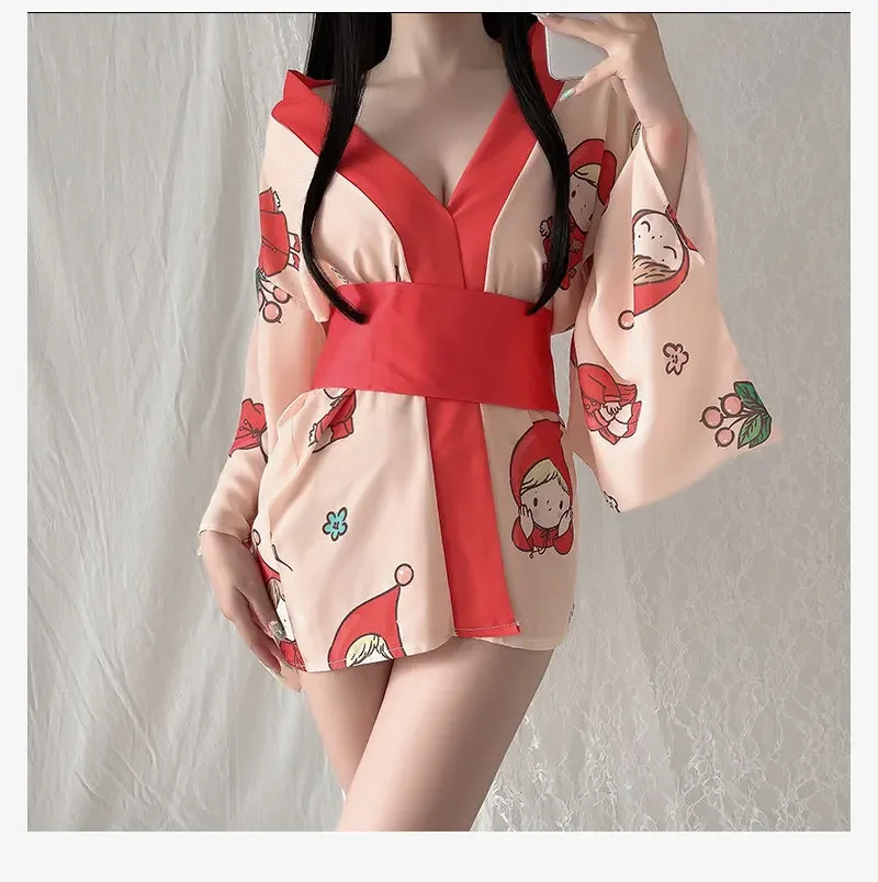 

Japanese Kimono for Women Charming kawaii Anime Cosplay Yukata Pajamas Fairy Robe Sexy Geisha Vintage korean Traditional Dress