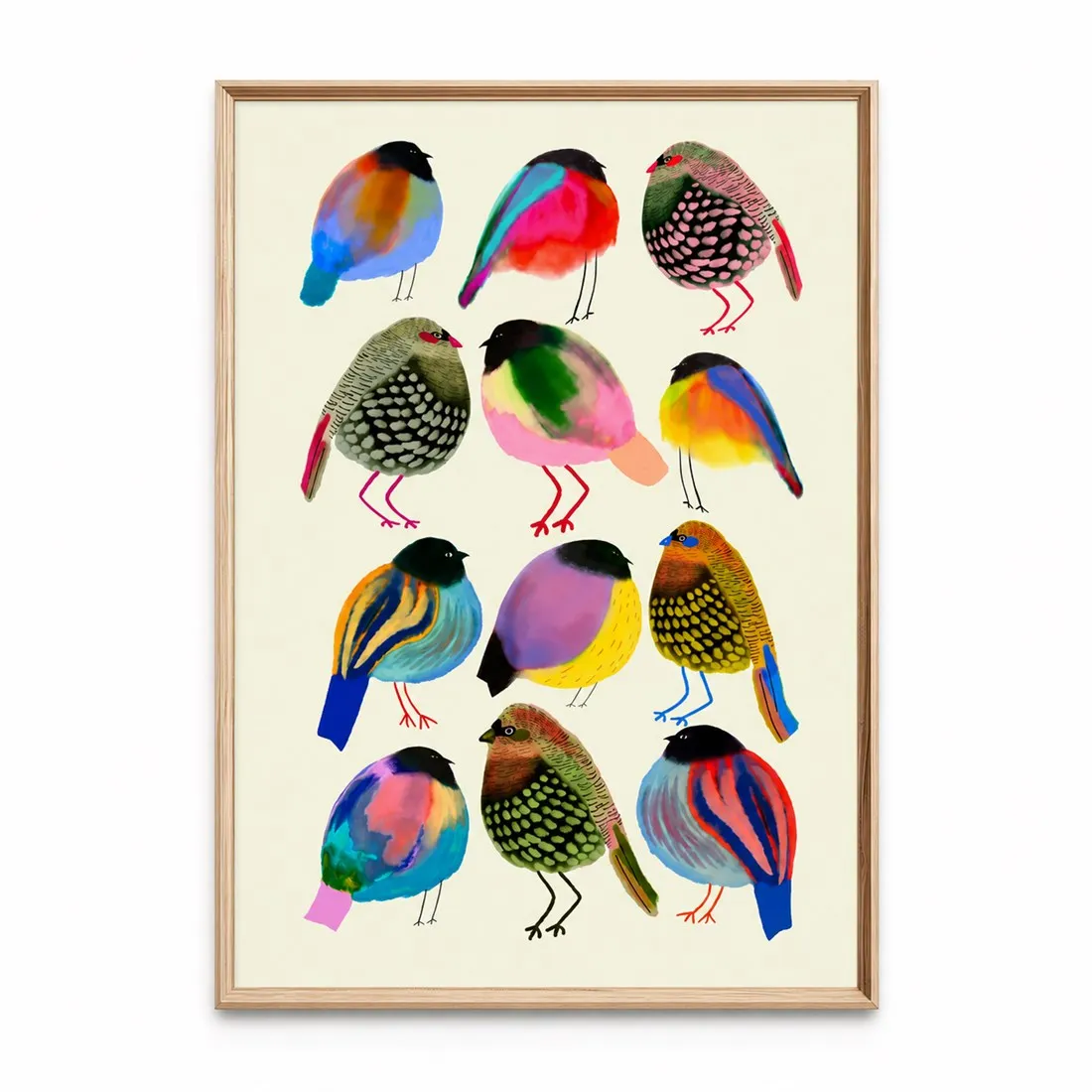 Vibrant Borbs Art Print,Canvas Wall Print,Modern Art Illustration,High‑Grade Home Decoration Artwork for Bedroom,Living Room