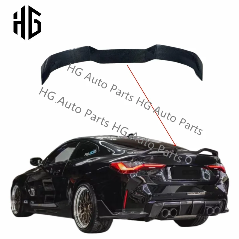 Vors Style Carbon Fiber Tail Fins Rear Spoiler Guide Wing Rear Wing Body Kit Car Accessories For BMW M3 G80 M4 G82 2020+