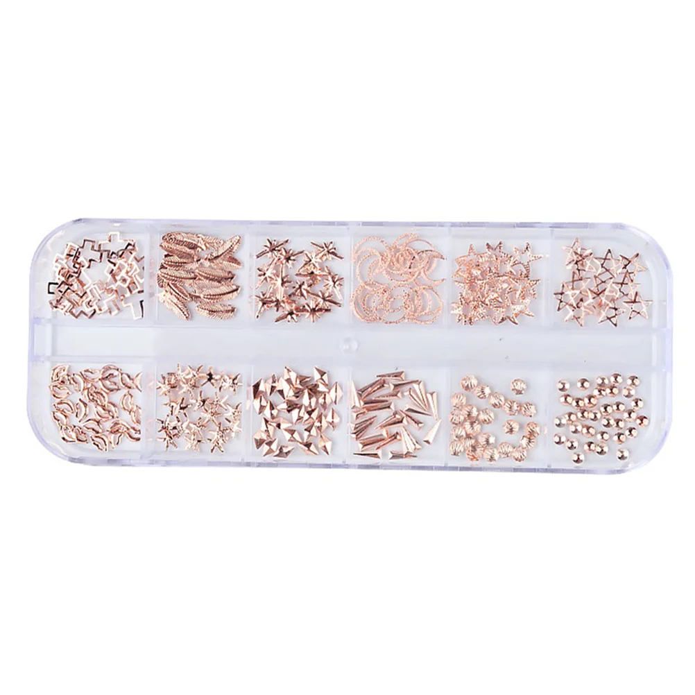 

Rivets Accessories Metal Decorations for Nail Decor Metal DIY Manicure Accessories Elegant Nail naments Set