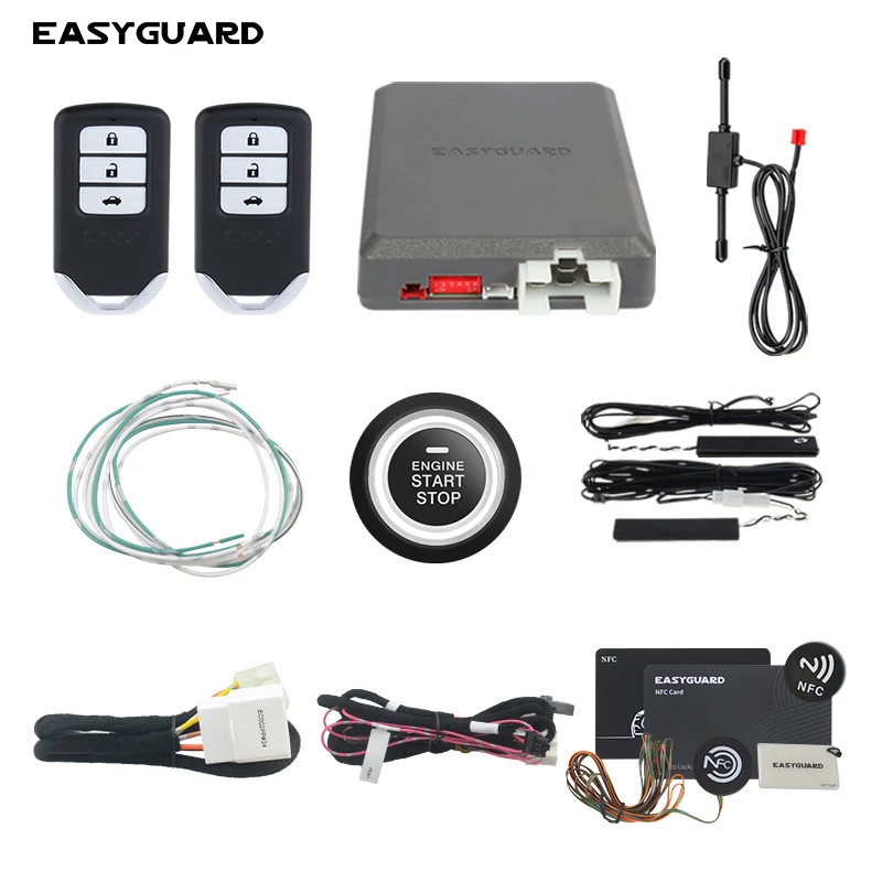 

EASYGUARD CANBUS Plug &Play Remote Starter Proximity Entry NFC Entry Kit For Key Start Honda GREIZ/VEZEL/City/Gienia DC12V