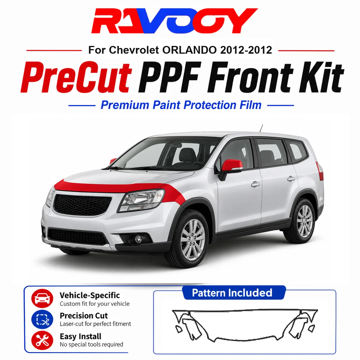 

8.5mil TPU Precut PPF Kit For 2025-2026 Acura ADX - Hood, Partial Fenders & Full Mirror Set - Self-Healing Gloss Clear Bra Film
