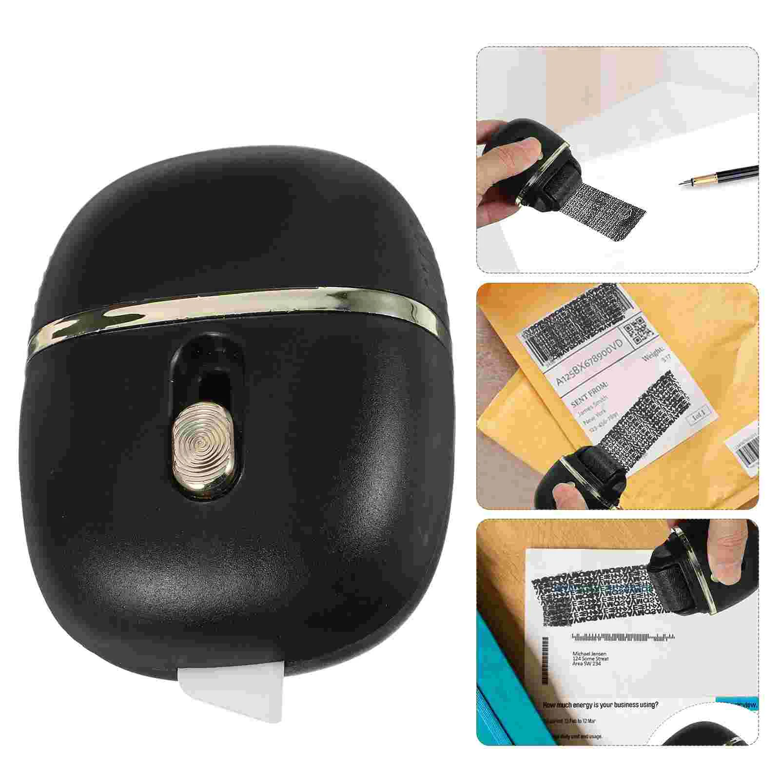 

Express Bill Stamp Roller Postage Stamps Information Protection Stamper Plastic Privacy Small