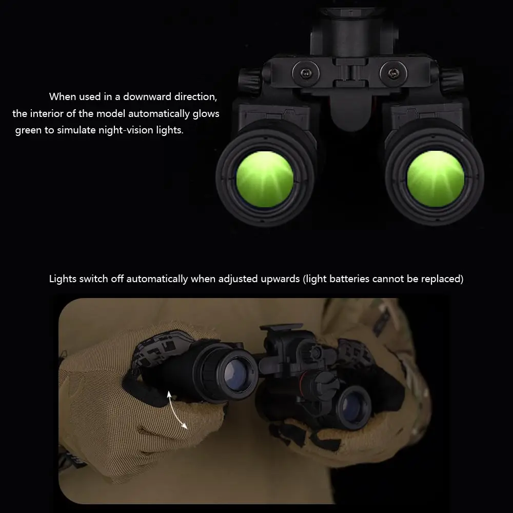 Tactical AN/PVS31 NVG Dummy Model,Helmet No Function Binocular Night Vision Goggle for Cosplay Display