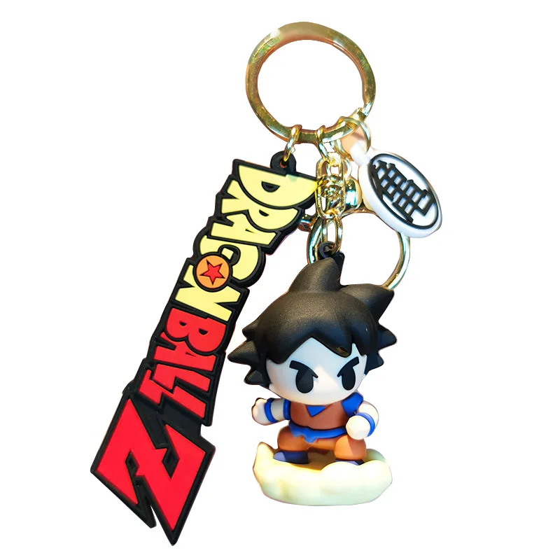 Breloczek PVC z motywem anime Dragon Ball, figurki Goku, Piccolo, Buu, Vegeta, zawieszka do kluczy samochodowych, brelok do torby, prezent