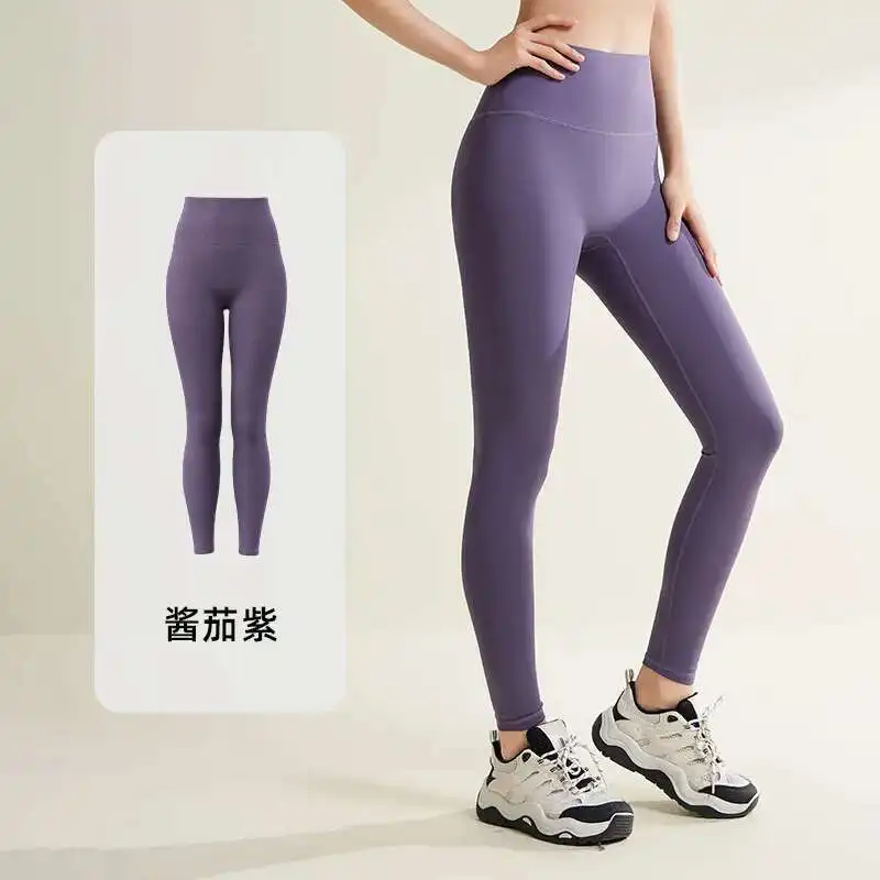 # 3446 春戦利品リフティングヒップレギンス女性のセクシーな薄いタイトなレギンスフィットネス高ストレッチプッシュアップ女性レギンス無地