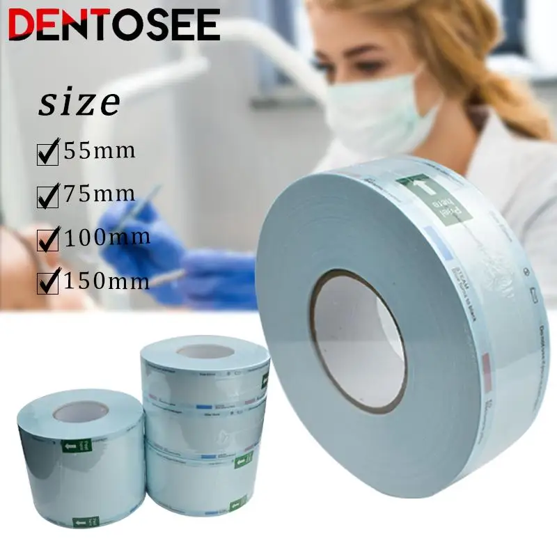 

200M/roll Dental Sterilization Bag with Indicator Special Roll Disposable Autoclave Packing Bag for Sealing Machine Oral Product