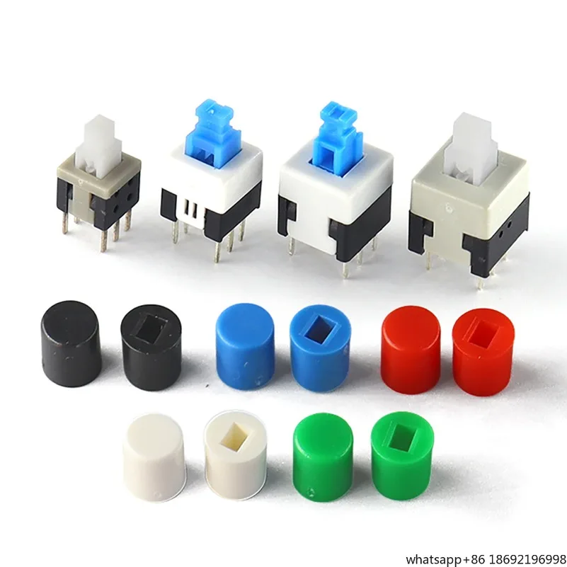 Pushbutton Switch 5.8*5.8 7*7 8*8 8.5*8.5MM Button Six-pin Switch Self-locking Non-locking Switch 6 Pins
