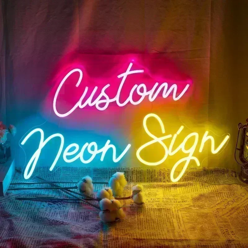 Custom Neon Sign Personalised LED Neon Lighting Custom Led Light Name Decor Wedding Sign Bedroom Home Bar Wall Neon Decorations