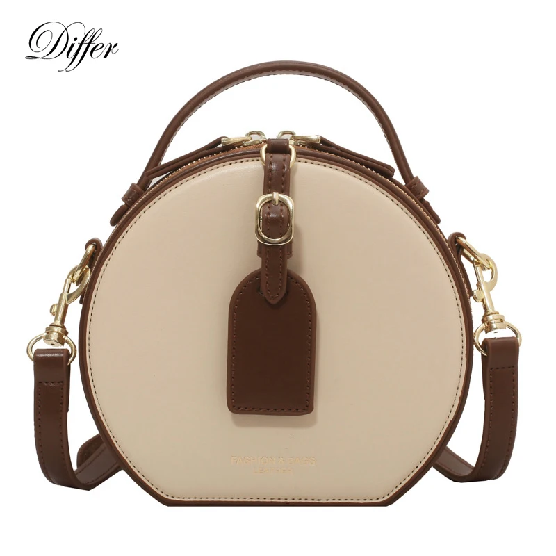 NEW Stylish Round Shoulder Bags for Women PU Leather Handbags High Quality Fashion Purse Lady Crossbody Bags Small Circle Totes